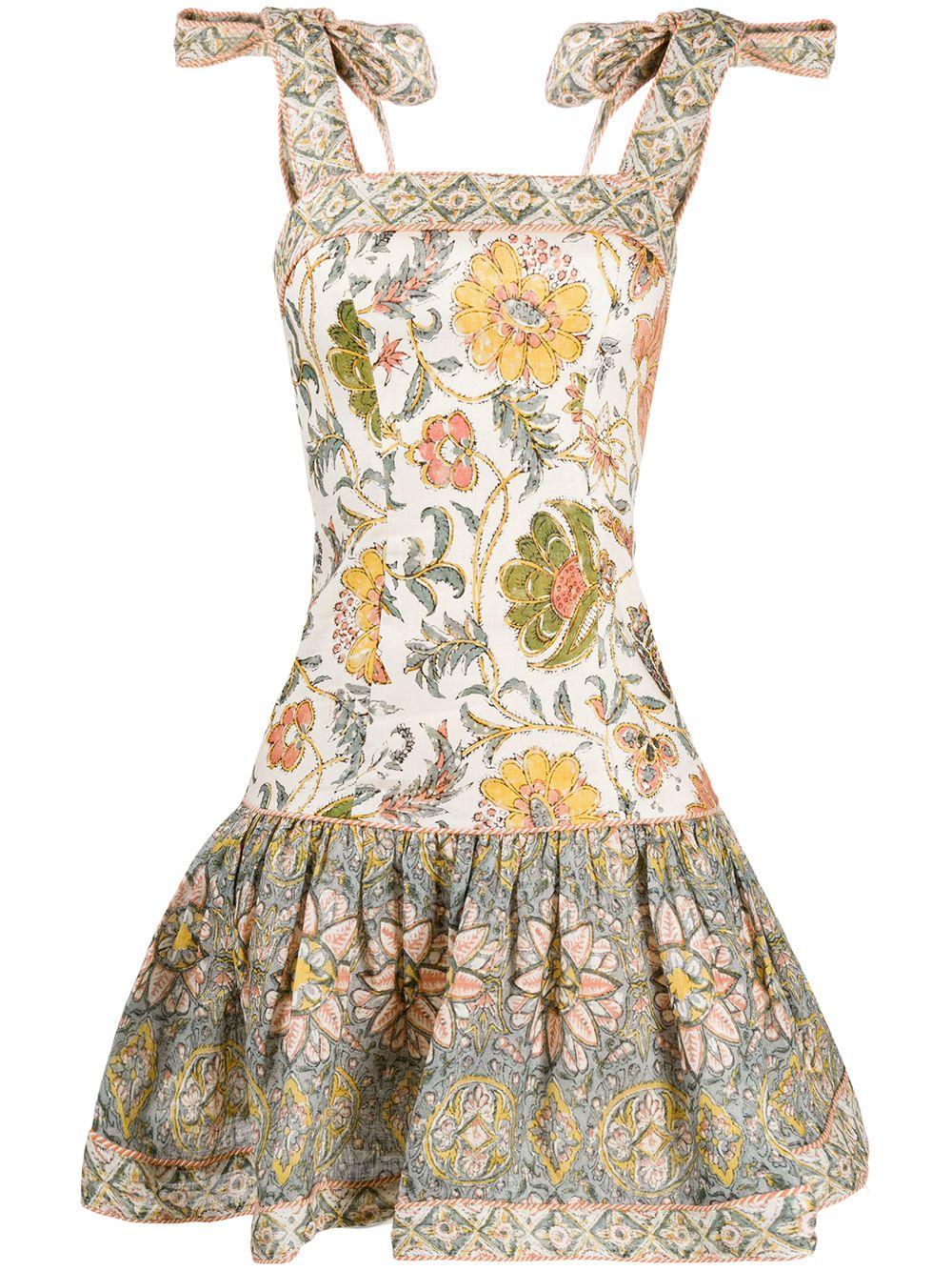 Zimmermann Linen Edie Tie Mini Dress | Lyst