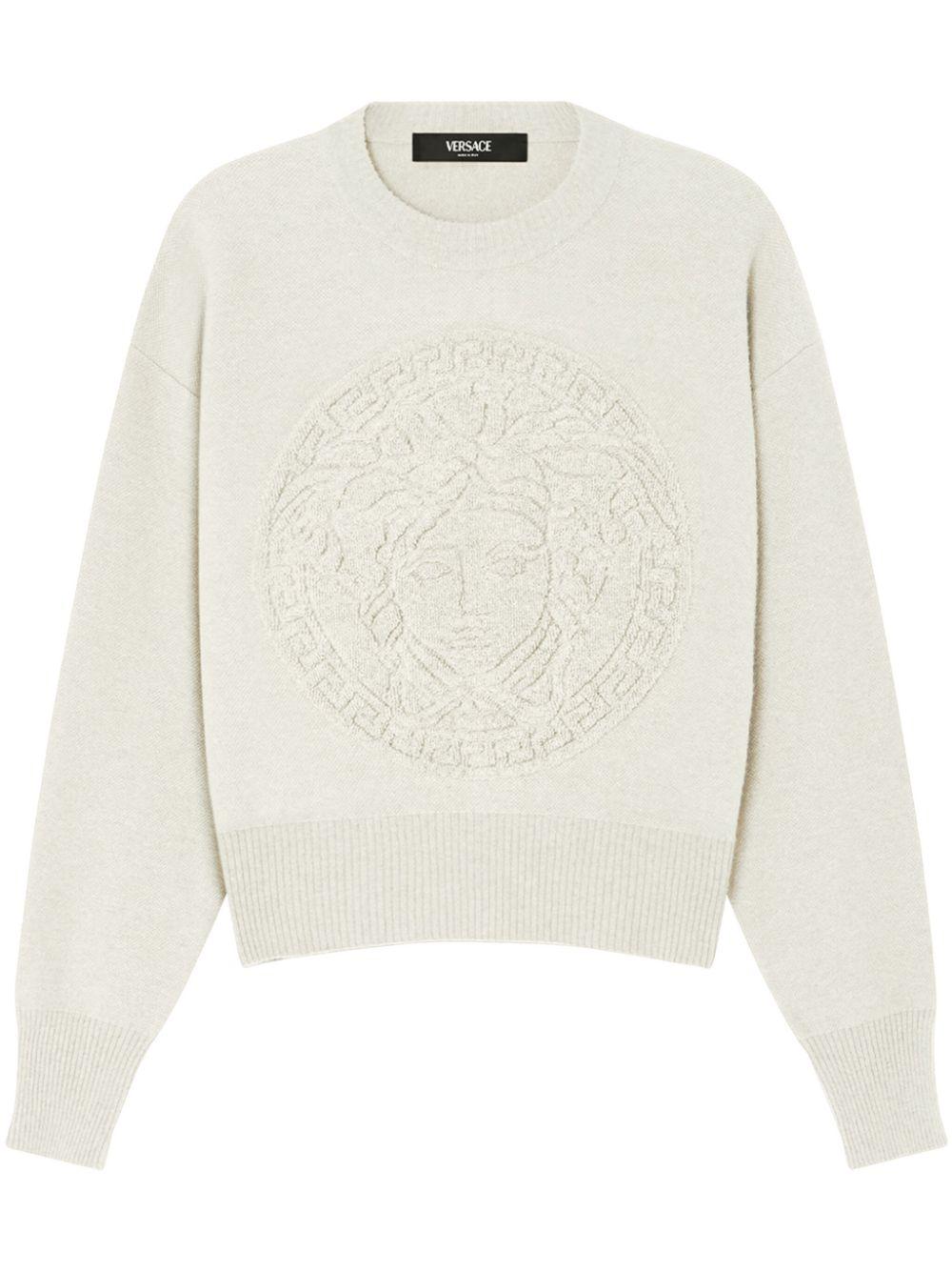 Versace Medusa Motif Sweatshirt in White Lyst UK