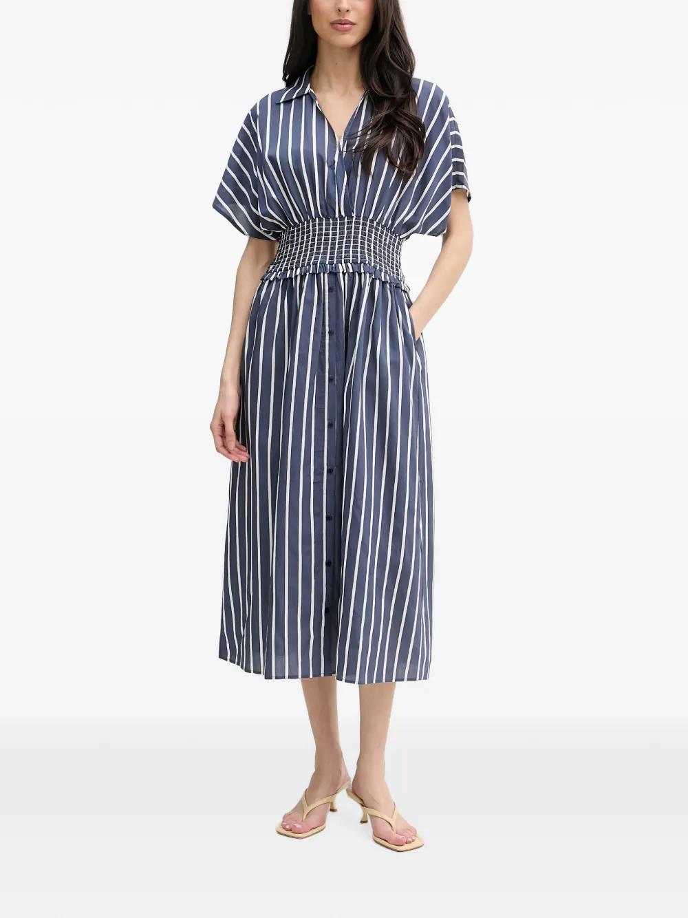 high waist smock a line dress smocked: Dresses For Women