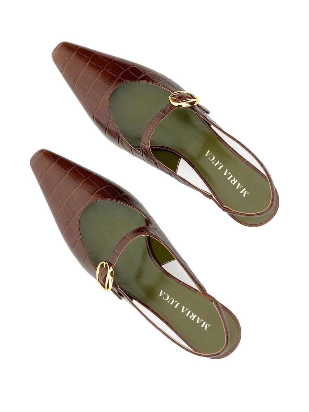 MARIA LUCA アンクルチェーンフラットシューズ Black Augusta Ballet Flats — MARIA LUCA