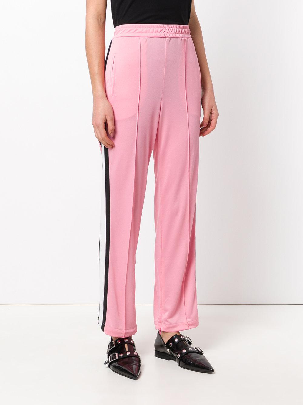 Ganni Synthetic Striped Track Pants in Pink & Purple (Pink) - Lyst