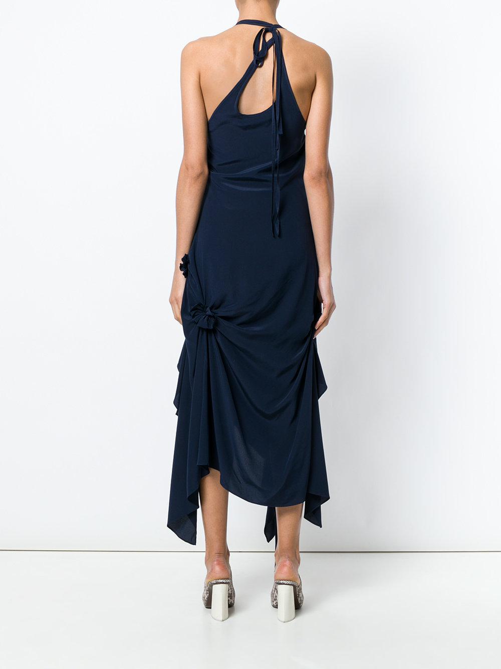 JW Anderson Silk Asymmetric Dress in Blue - Lyst