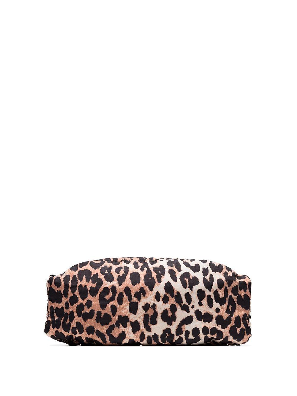 Ganni Leopard Print Belt Bag in Brown - Lyst