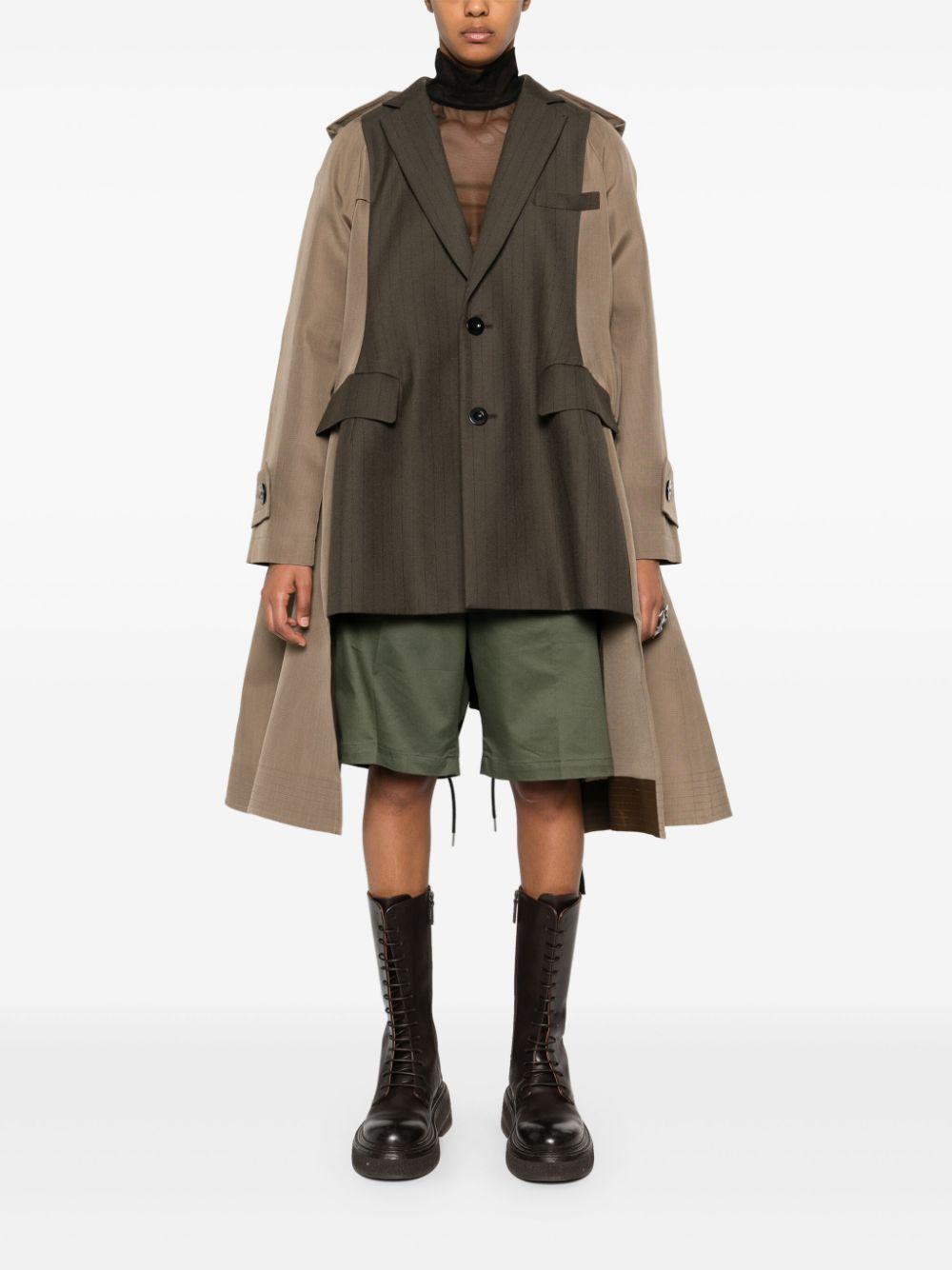 sacai-brown-Panelled-Design-