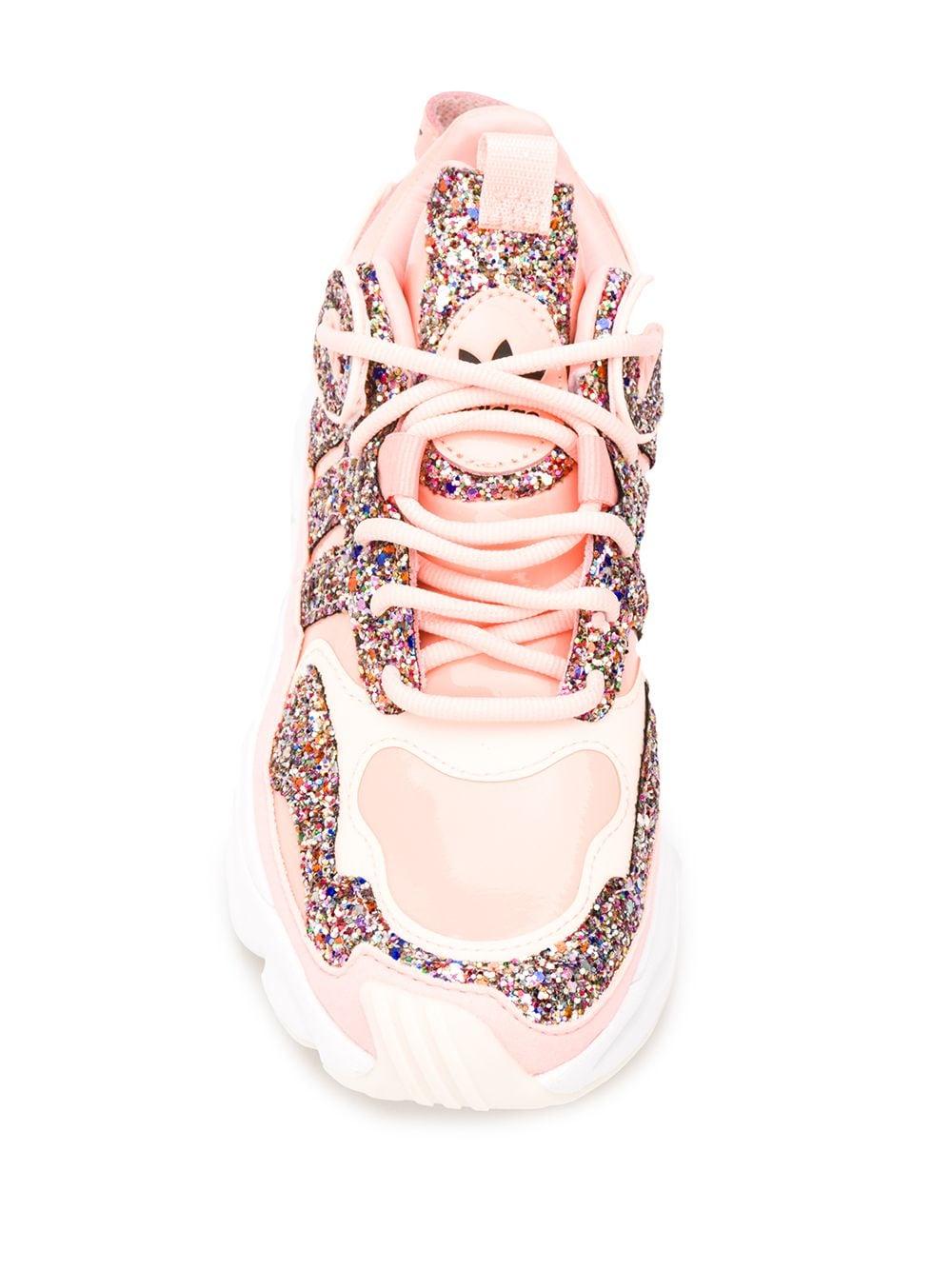 Cumplido Untado Frontera adidas Glitter Sneakers in Pink | Lyst