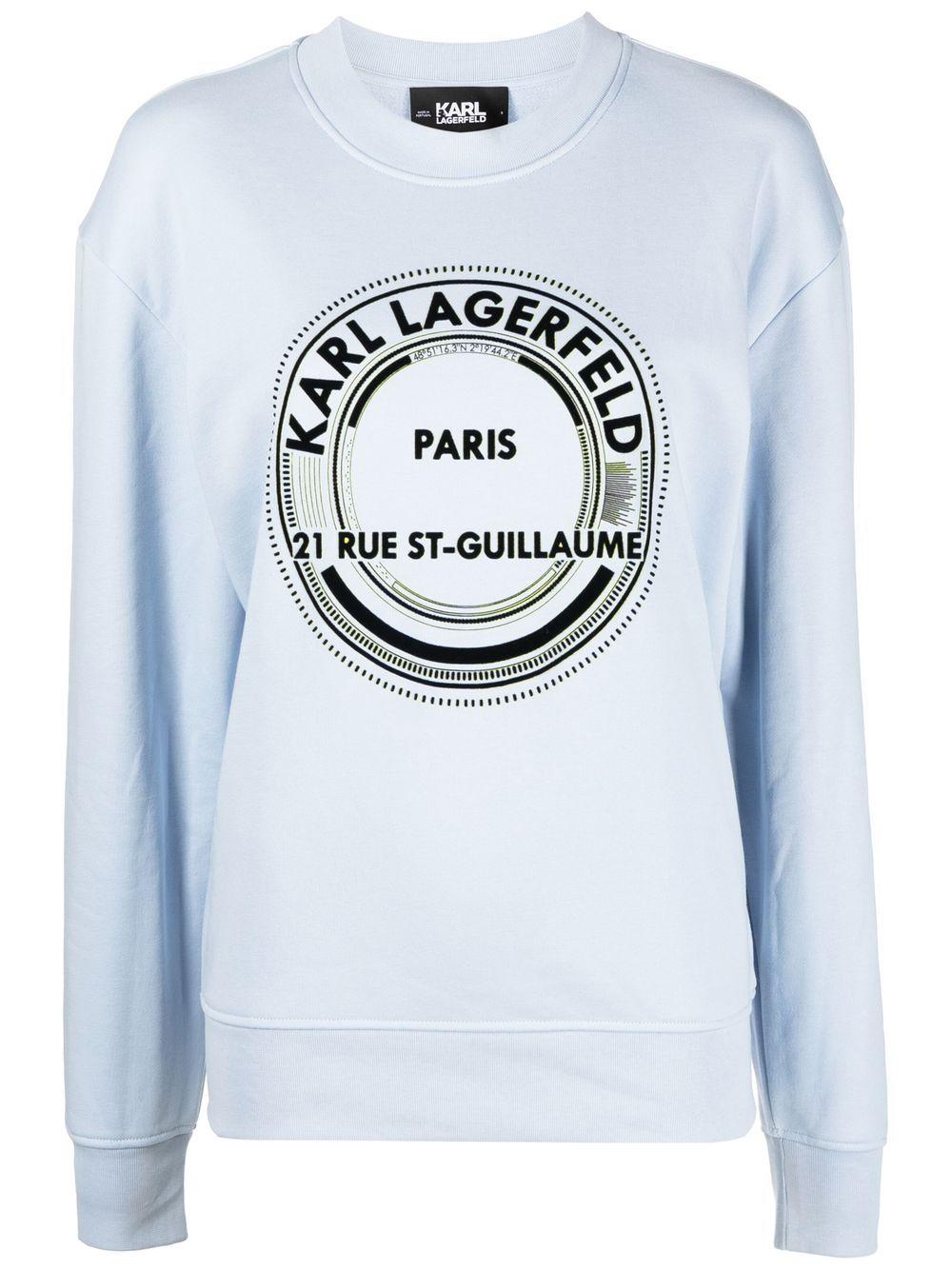 Karl Lagerfeld Logo-print Detail Sweatshirt in Gray | Lyst