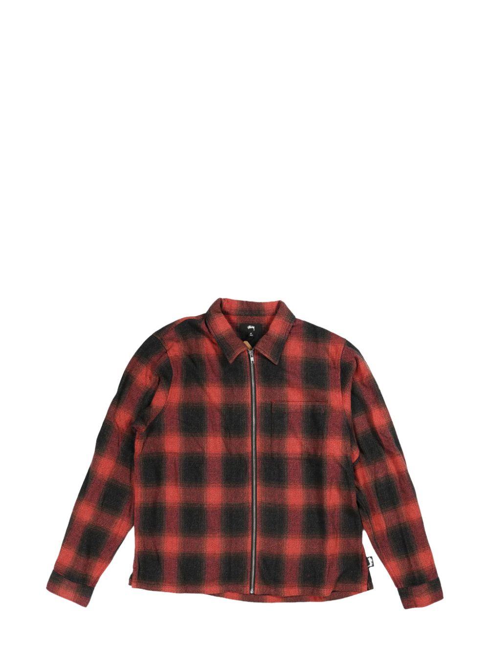 Stussy Check-Print Shirt Jacket in Red for Men | Lyst UK