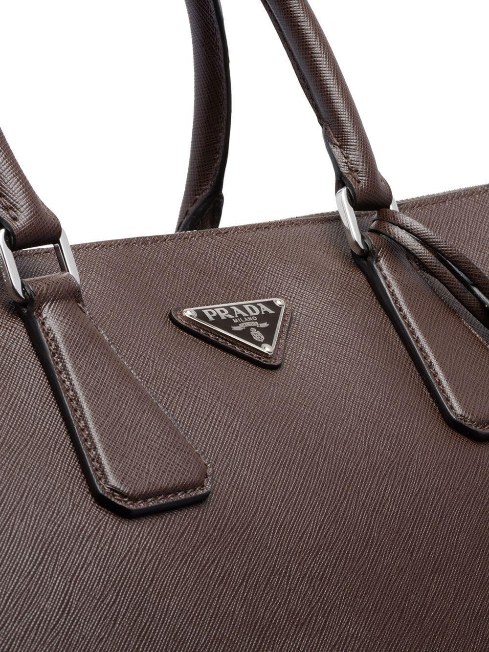 saffiano leather briefcase