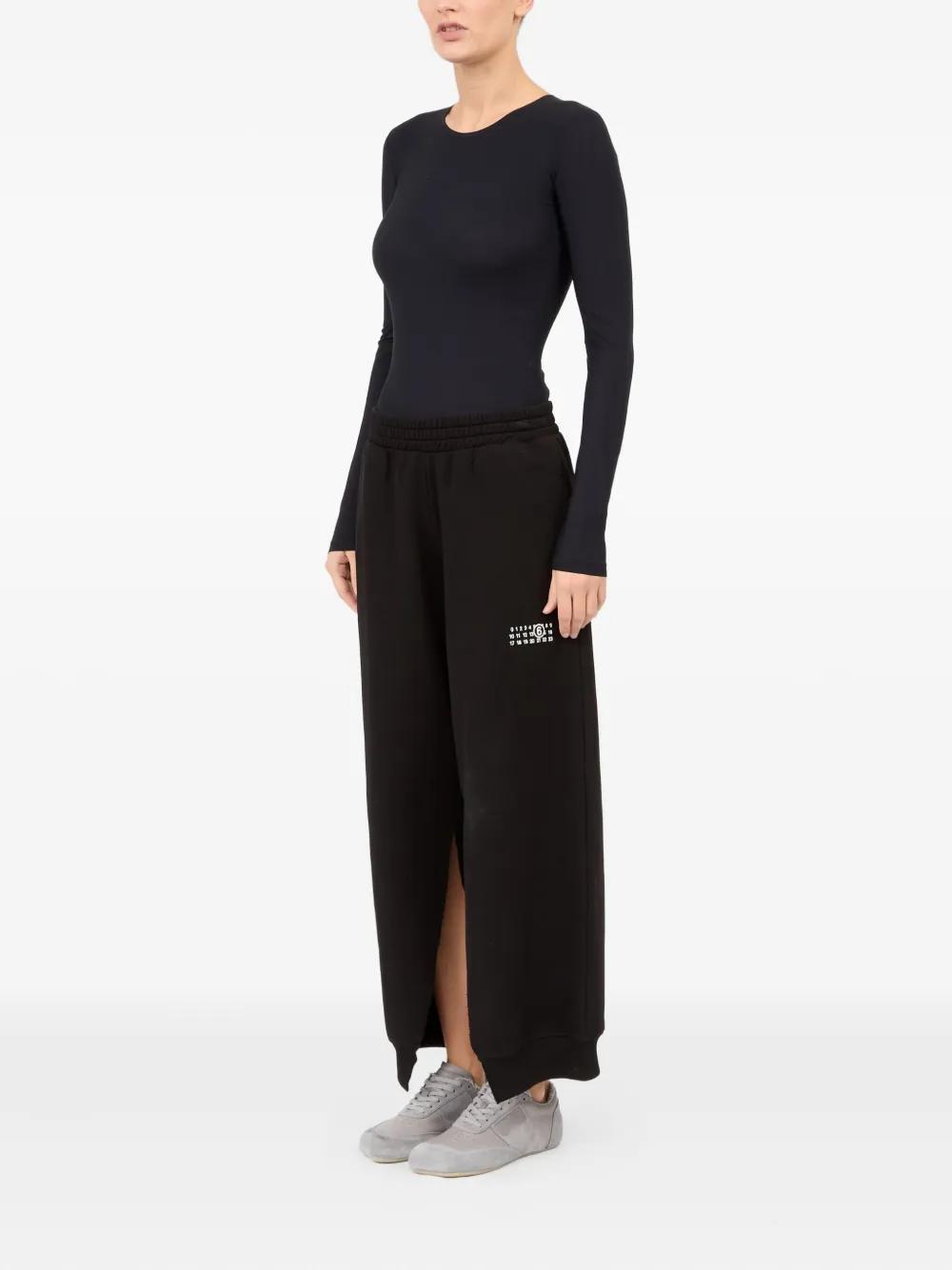 パンツ MM6 MAISON MARGIELA AUBERGINE COTTON JOGGERS MM6 Maison Margiela Numbers-print Cotton Track Pants