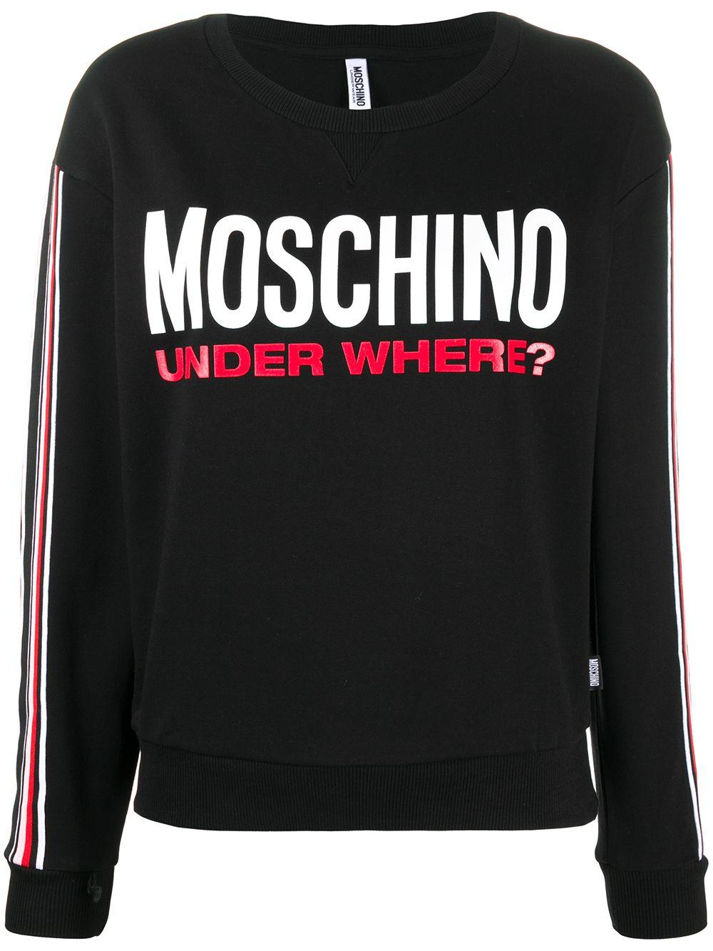 Moschino Cotton Under Where? Print Sweatshirt in Black - Save 2% - Lyst