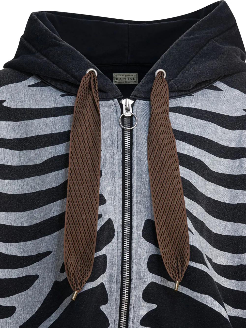Kapital Skeleton Zip Hoodie in Black for Men | Lyst