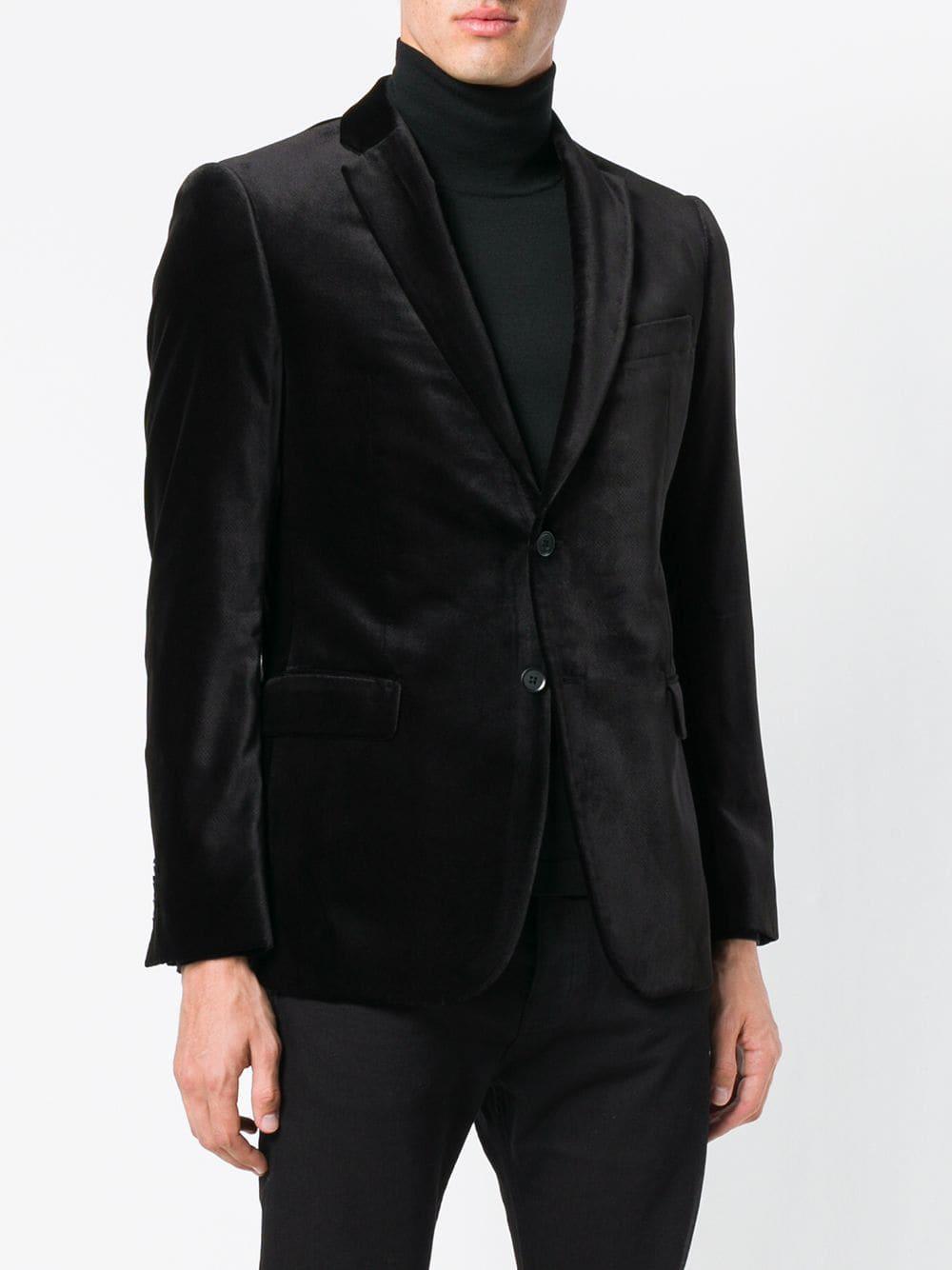 Emporio Armani Synthetic Velvet Dinner Jacket in Black for Men - Lyst