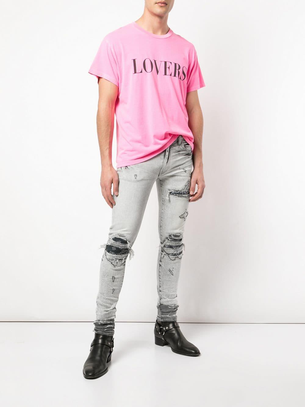 Amiri Cotton Pink Lovers T-shirt for 