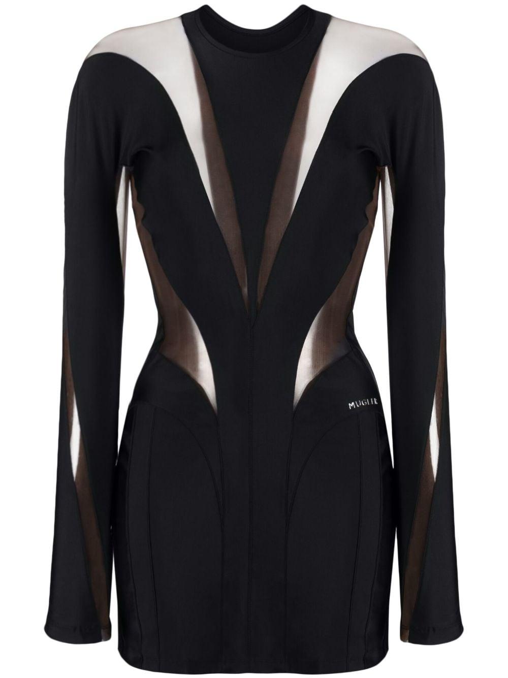 Mugler Illusion Tulle Bodysuit - Farfetch