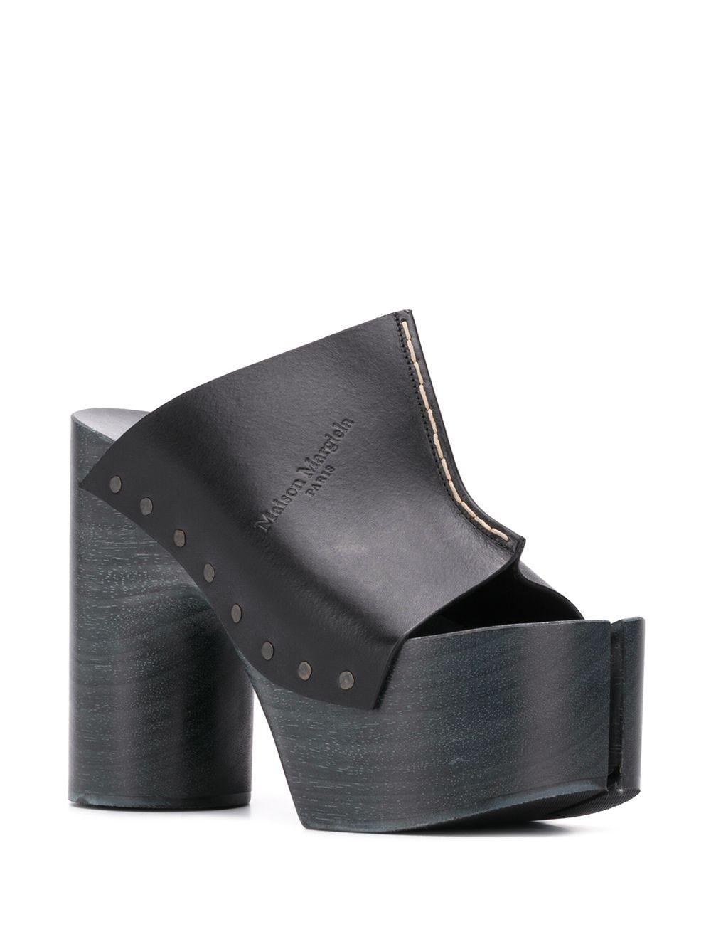 Maison Margiela Tabi Clog Heels in Black | Lyst