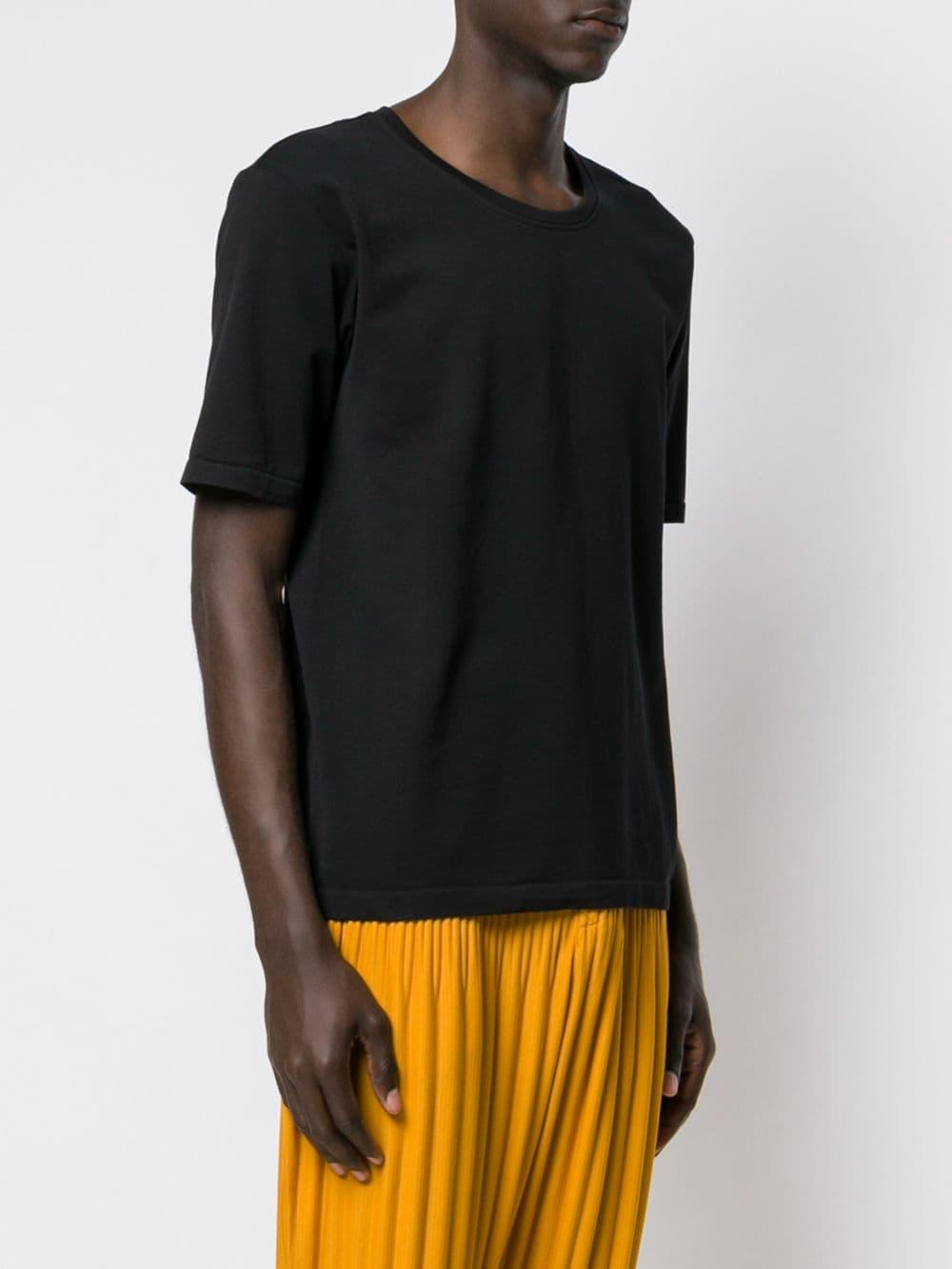 Homme Plissé Issey Miyake Cotton Classic T-shirt in Black for Men - Lyst
