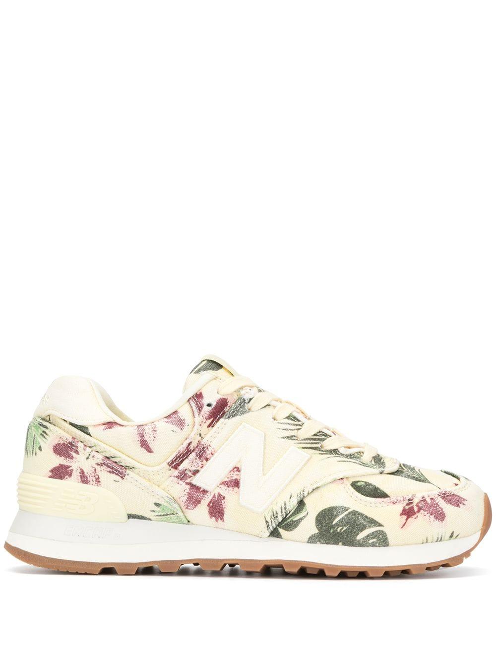 Baskets WL574 à fleurs New Balance en coloris Jaune | Lyst