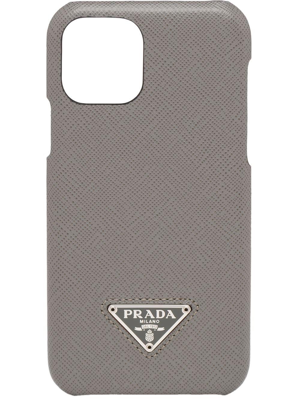 Prada Leather Iphone 11 Pro Case in Grey (Grey) for Men - Lyst