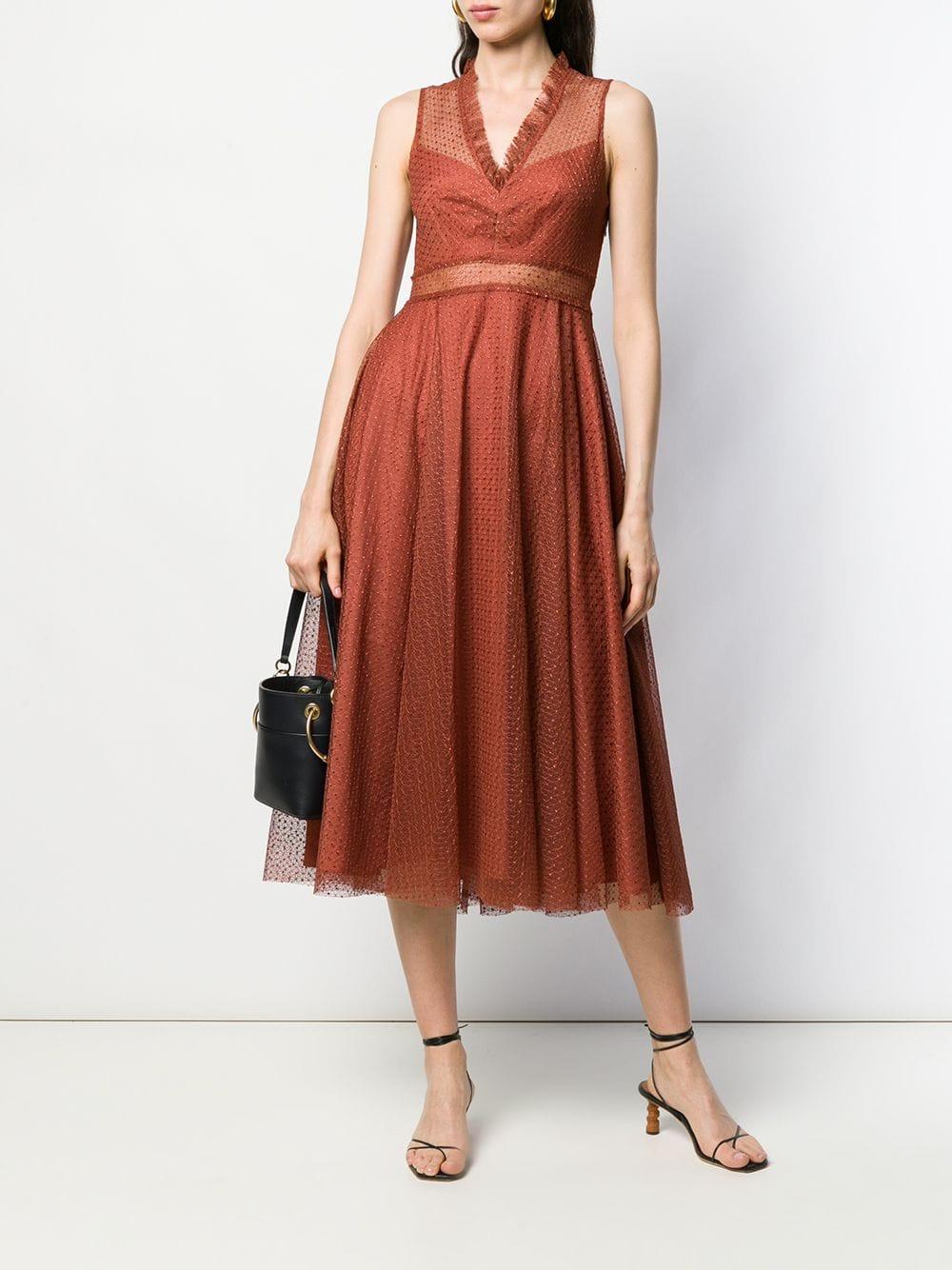 Robe Cassy Sandro en coloris Orange Lyst