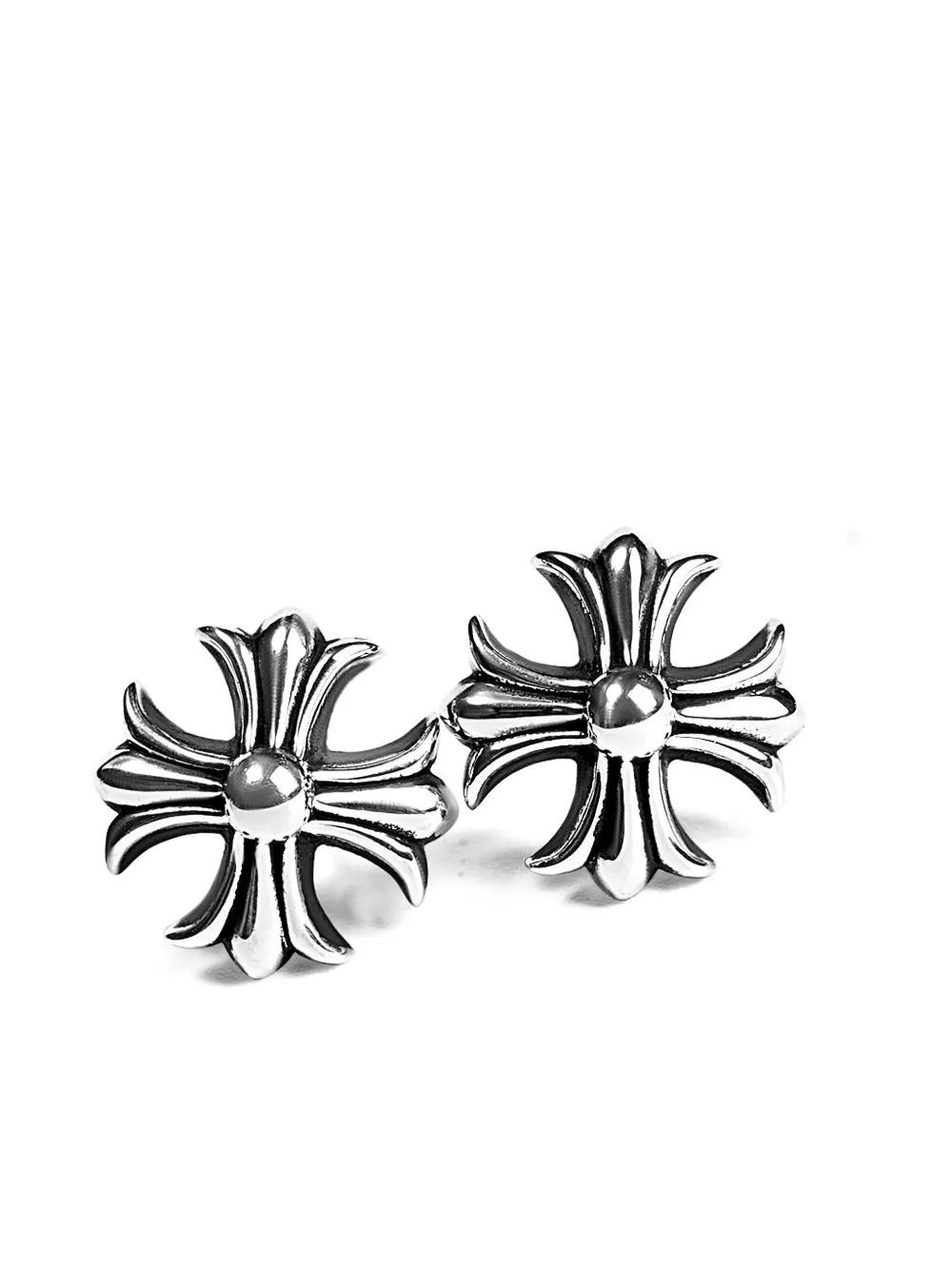 Chrome Hearts SV925 Cross Stud Earrings Large H × W cm
