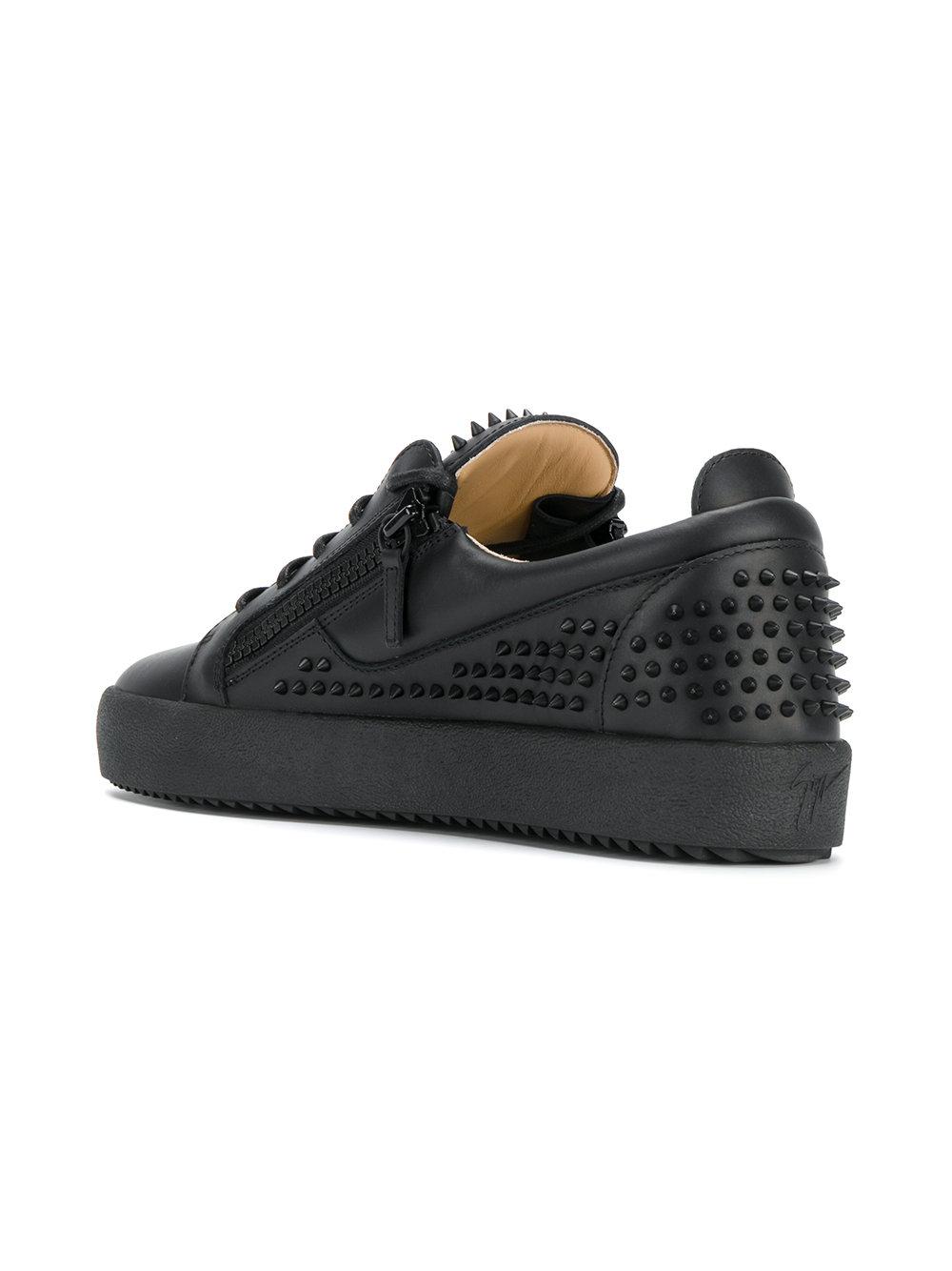Giuseppe Zanotti Leather Frankie Stud Low-top Sneakers in Black for Men -  Lyst