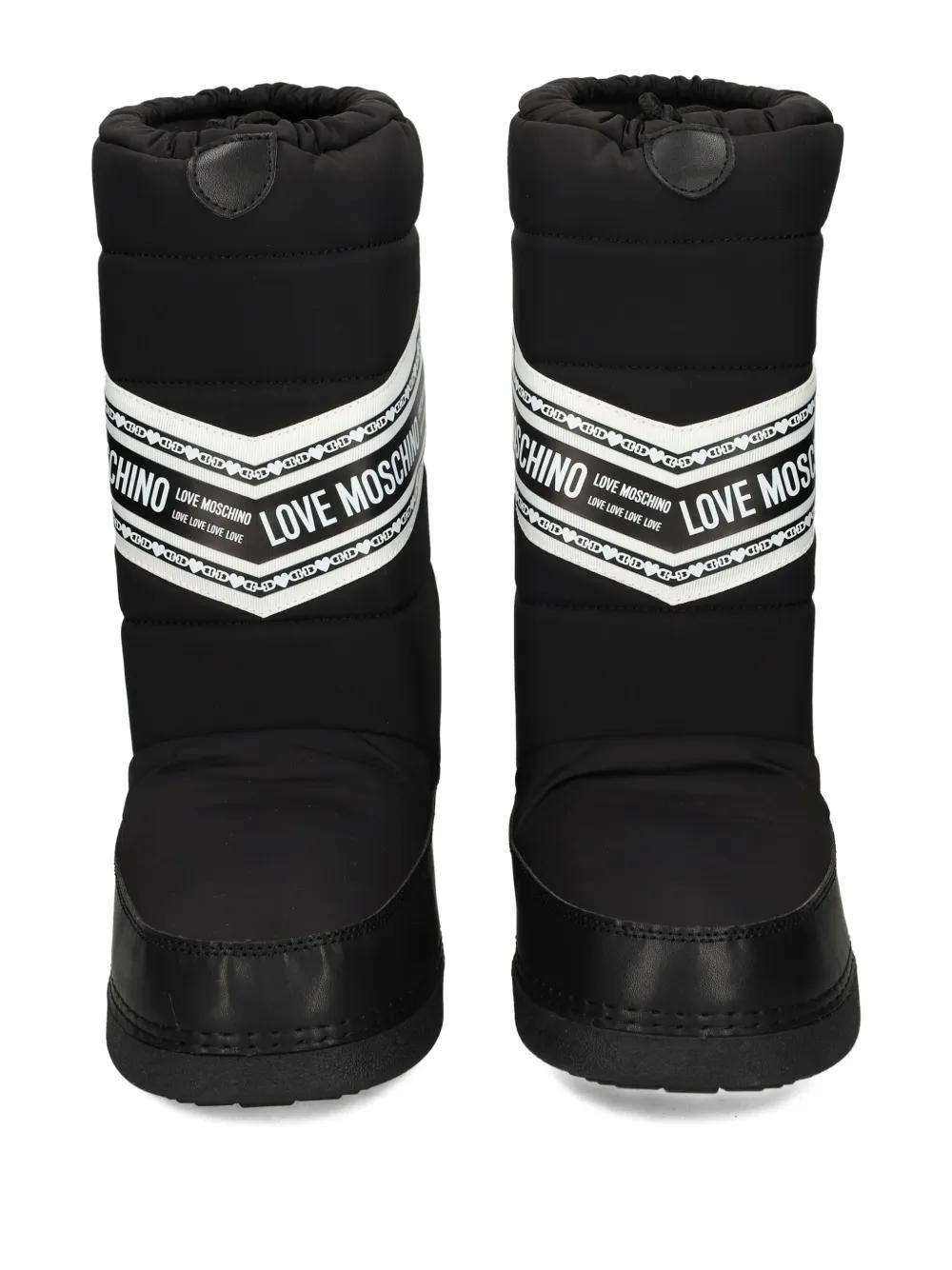 LOVE MOSCHINO ロゴ ピースマーク スノーブーツ 黒 送料関税無料 Love Moschino Women's Sneakers Slip On Logo Print Sole Black