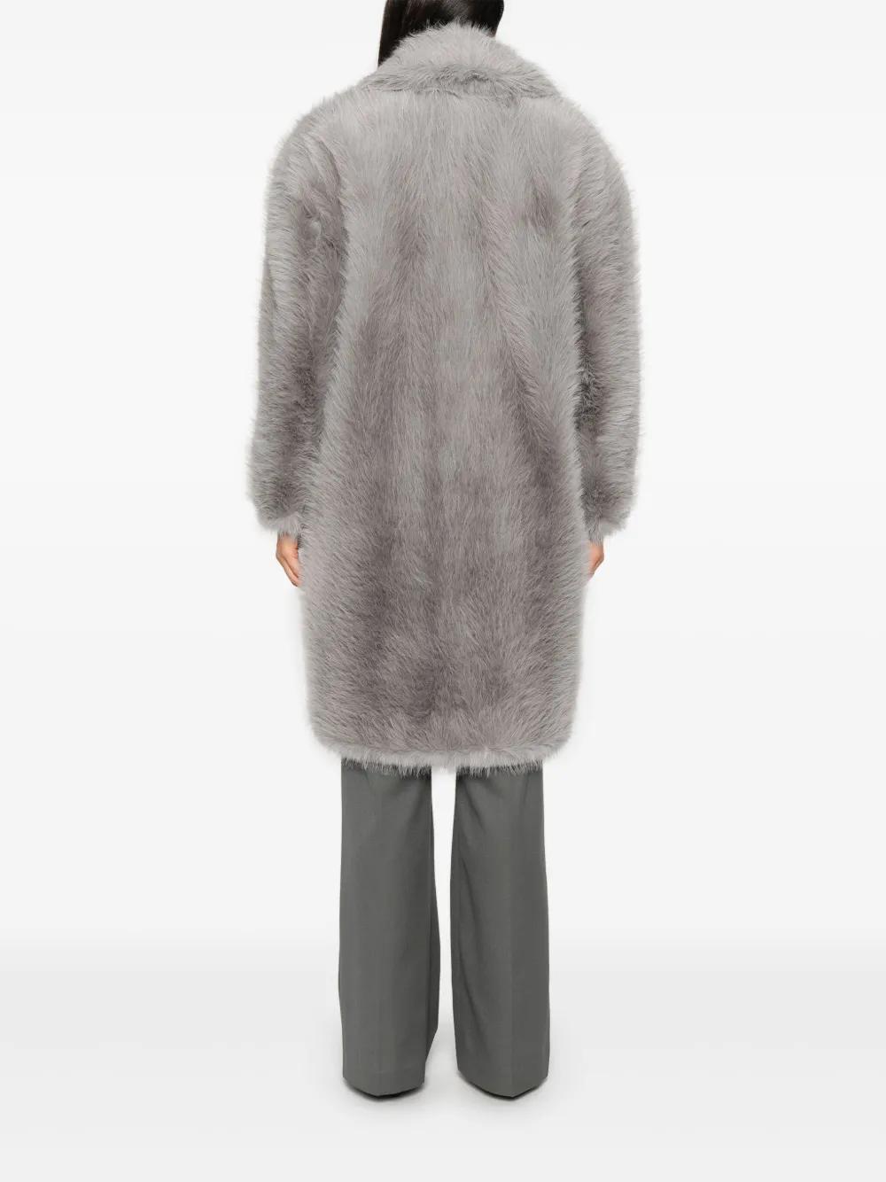 Manteau Femme En Fourrure Gris - Taille 44-46, Occasion En Très Bon état, élégant Et Chaud