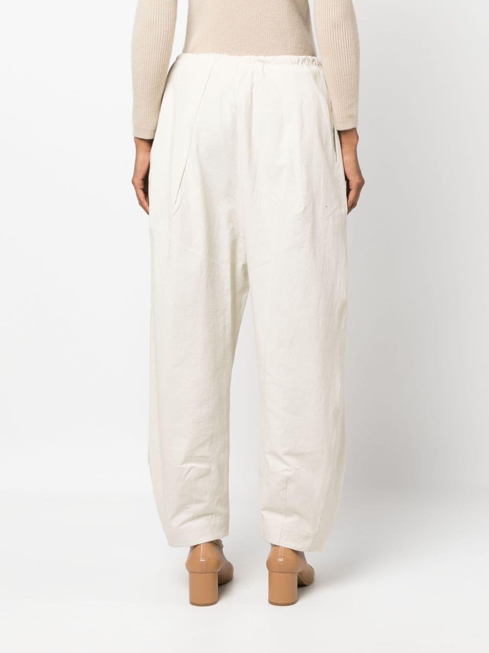 Lauren Manoogian Cotton Tapered-leg Trousers in White | Lyst UK