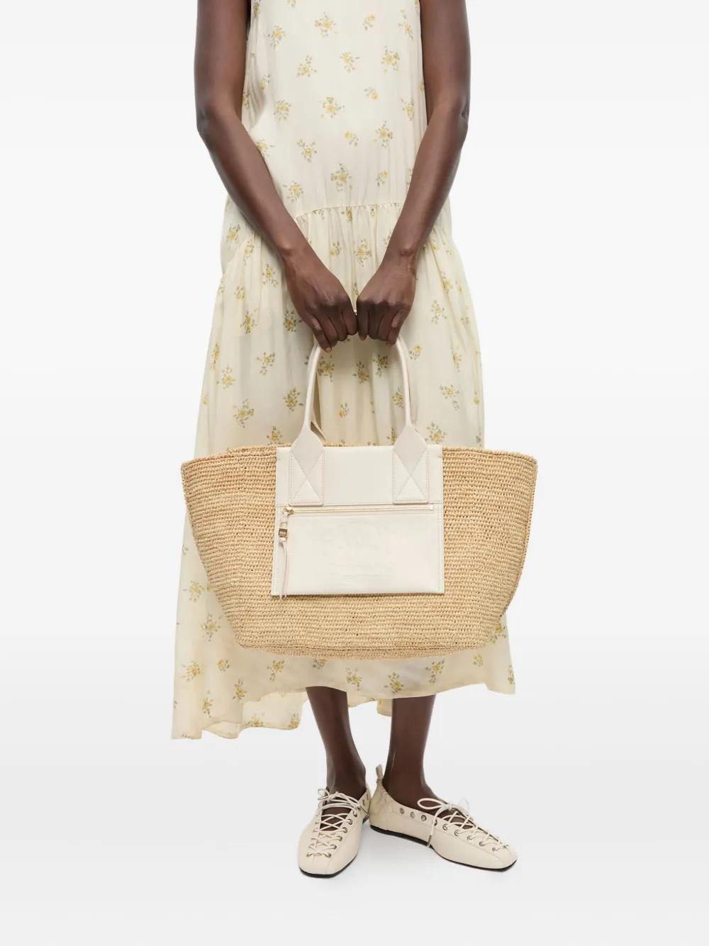 トートバッグ Easy Medium Shopper Bag - Ganni - Raffia - White Ganni Medium Raffia Tote Bag in White | Lyst