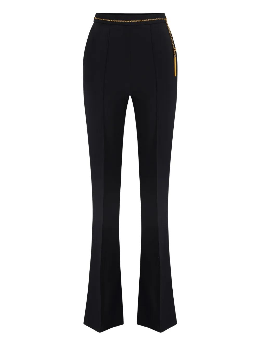 パンツ ELISABETTA FRANCHI Woman Pants Black TU031 110 Elisabetta Franchi Woman Smoking Pants with Side Slits