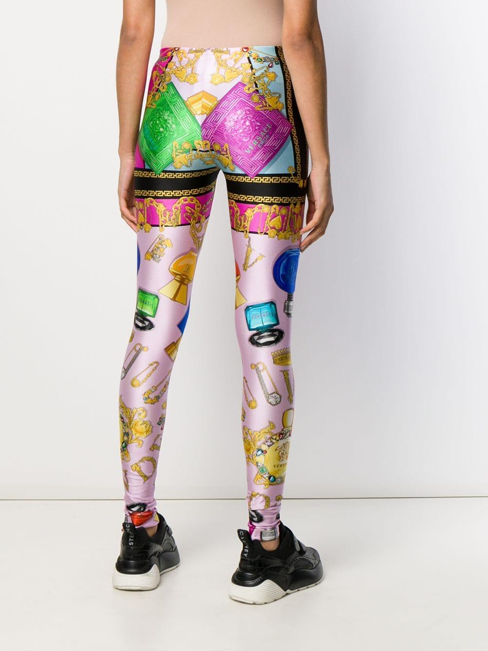 versace leggings pink
