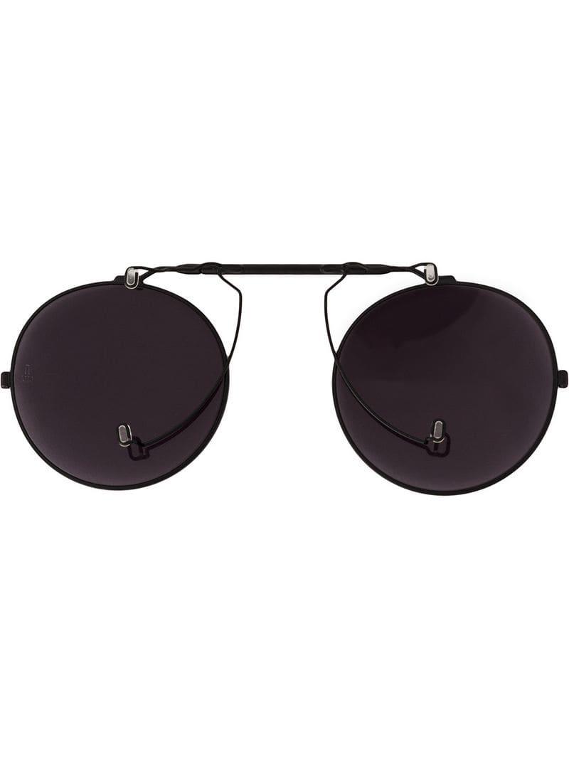 Jacques Marie Mage Alvin Clip-on Round Sunglasses in Black - Lyst