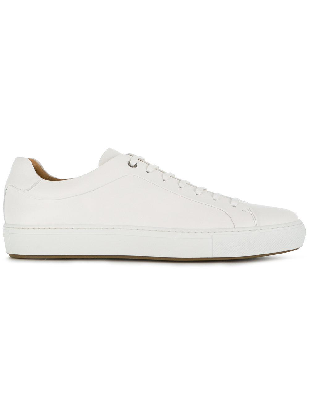 BOSS by Hugo Boss Leather Classic Lace-up Sneakers in White for Men - Lyst