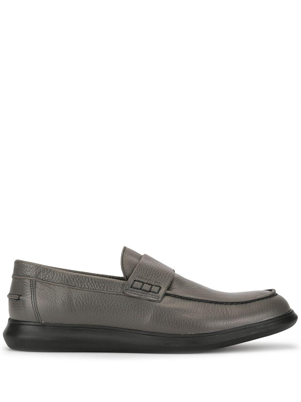 Cerruti 1881 Leather Classic Loafers in Grey (Gray) for Cerruti 1881 Leather Classic Loafers in Grey (Gray) for