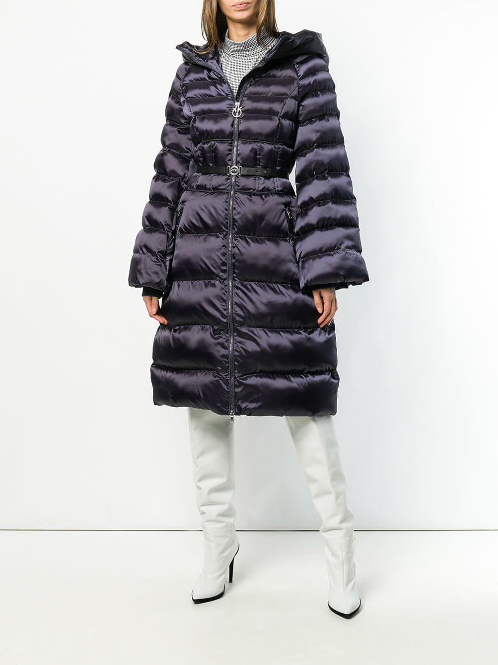 pinko coat puffer black