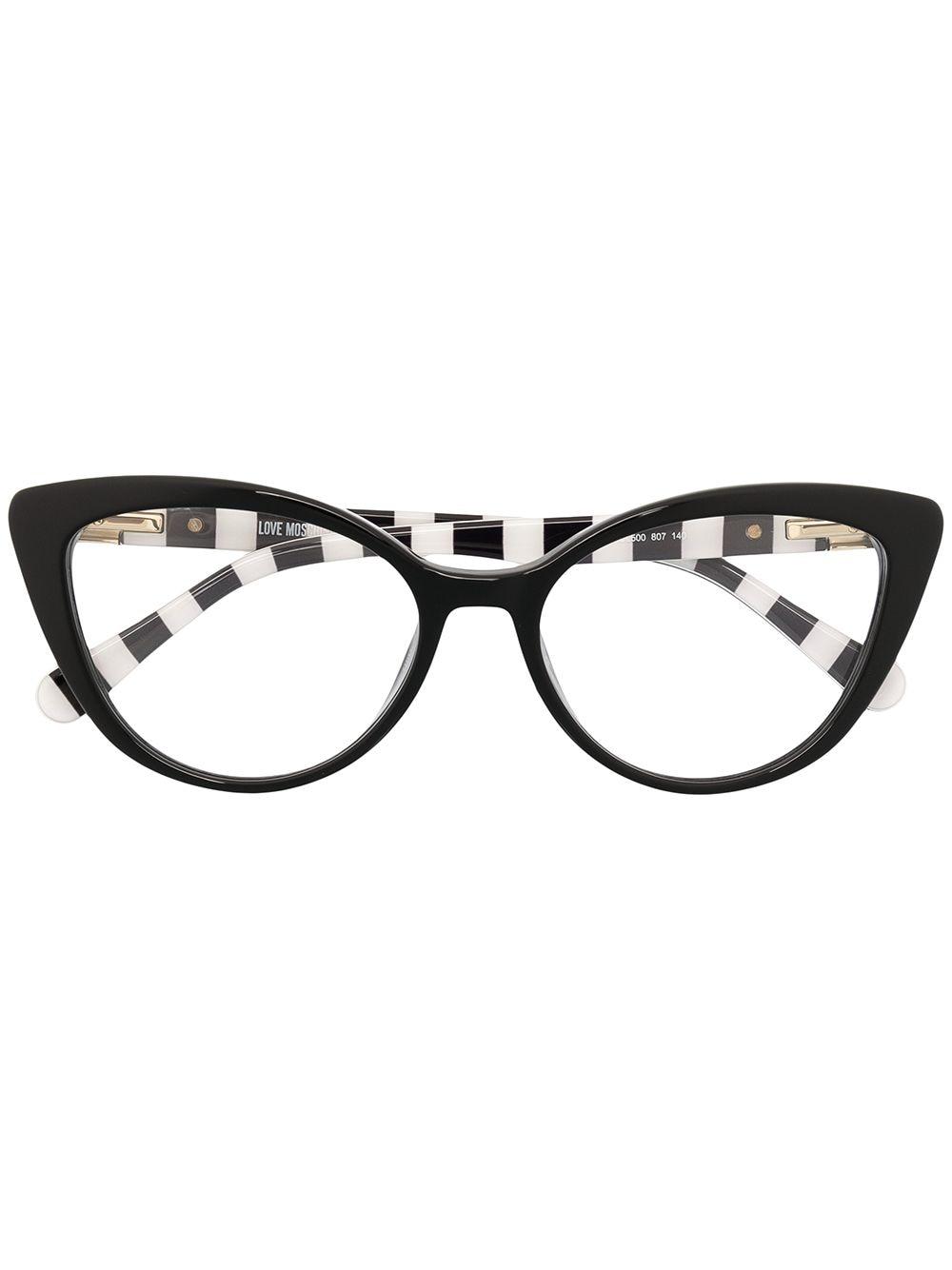 Love Moschino Brille im Cat-Eye-Design in Schwarz - Lyst