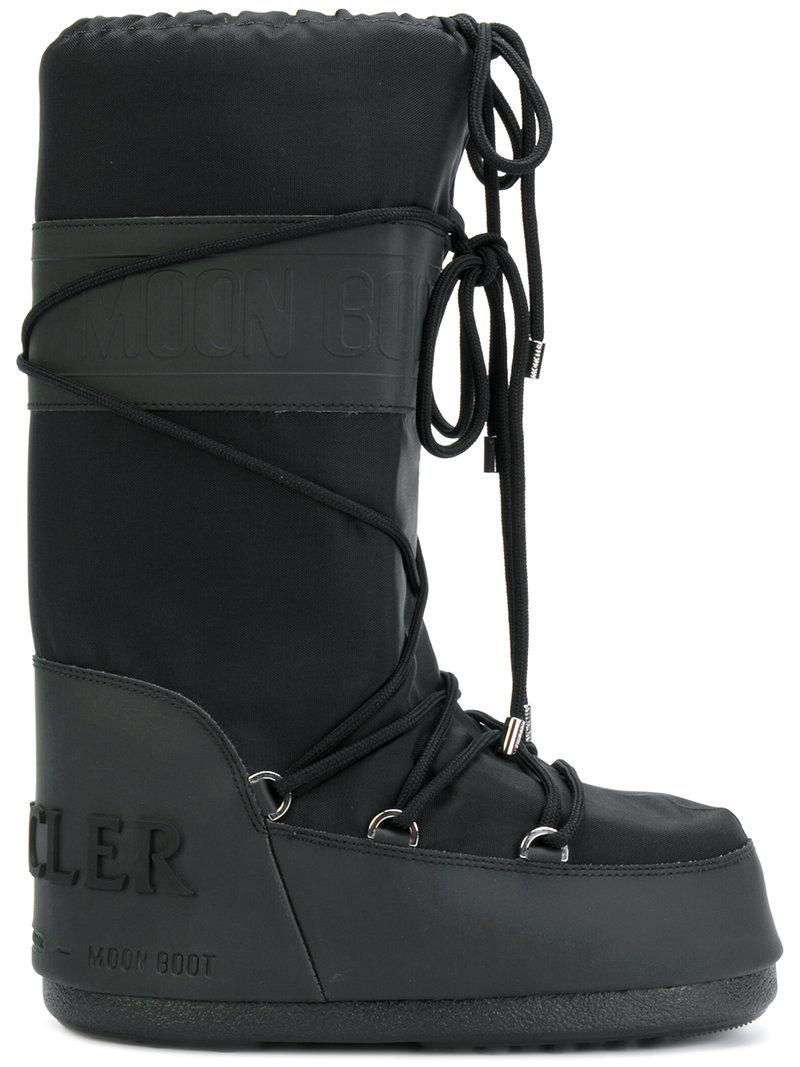 Moncler Venus Moon Boots in Black | Lyst