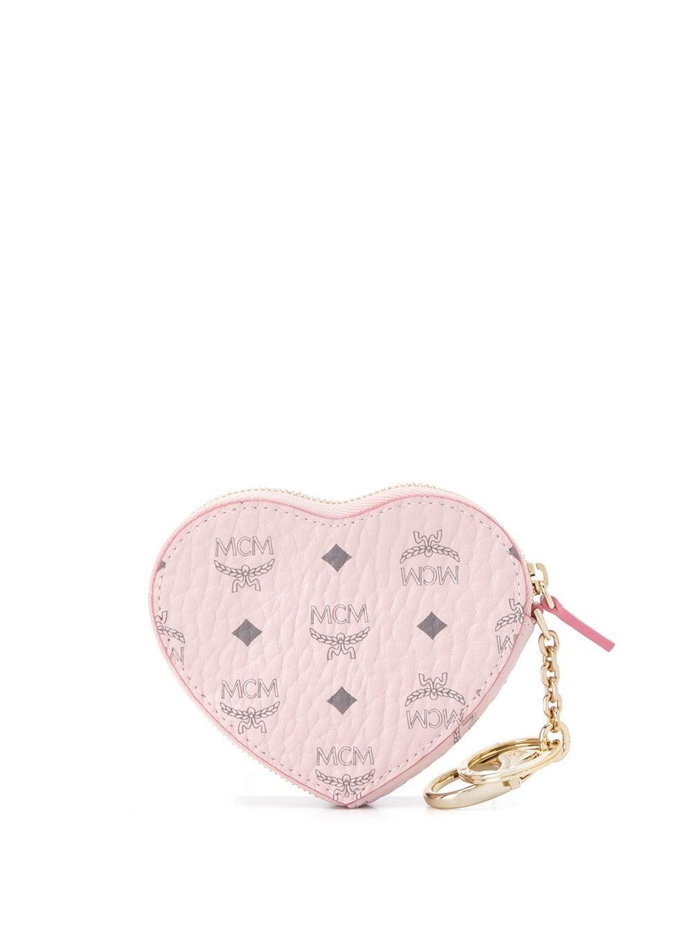 MCM Branded Heart Purse in Pink