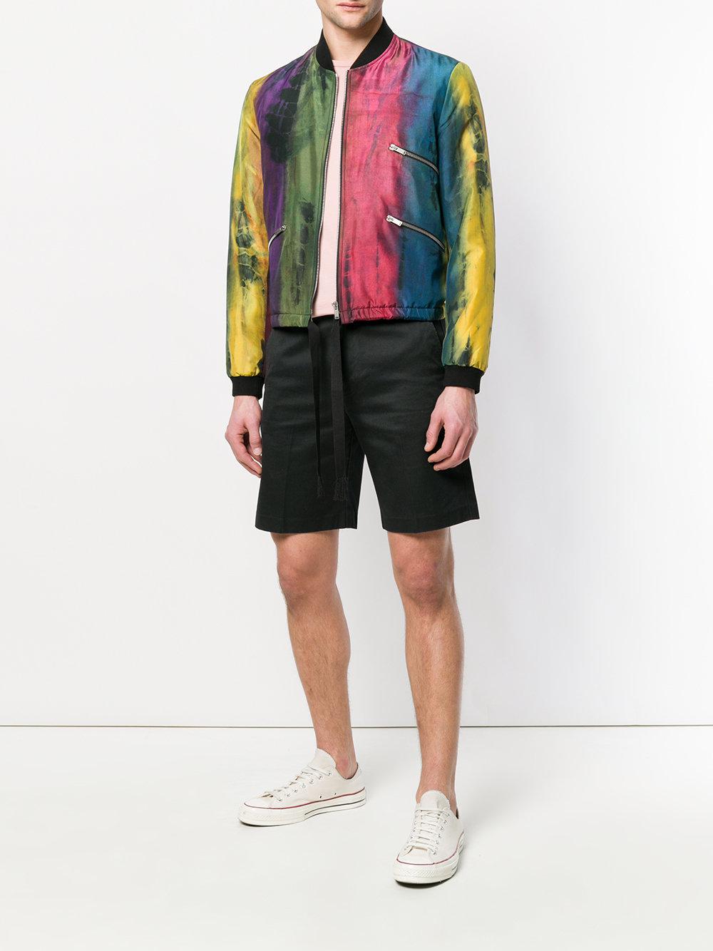 saint laurent tie dye varsity jacket