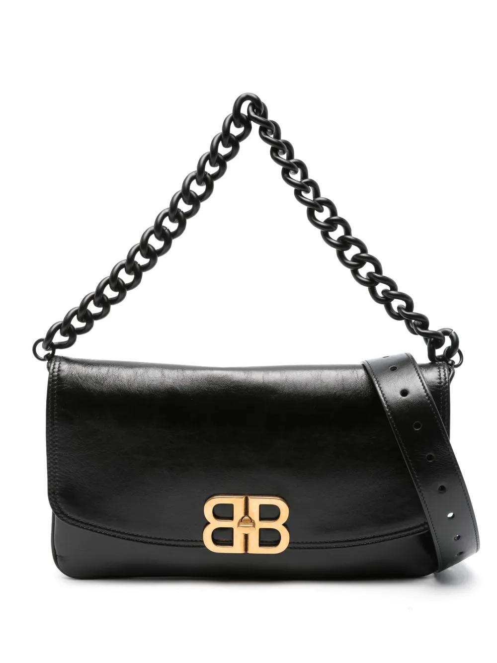 Balenciaga Bb Soft Large Flap Bag in Black | Lyst