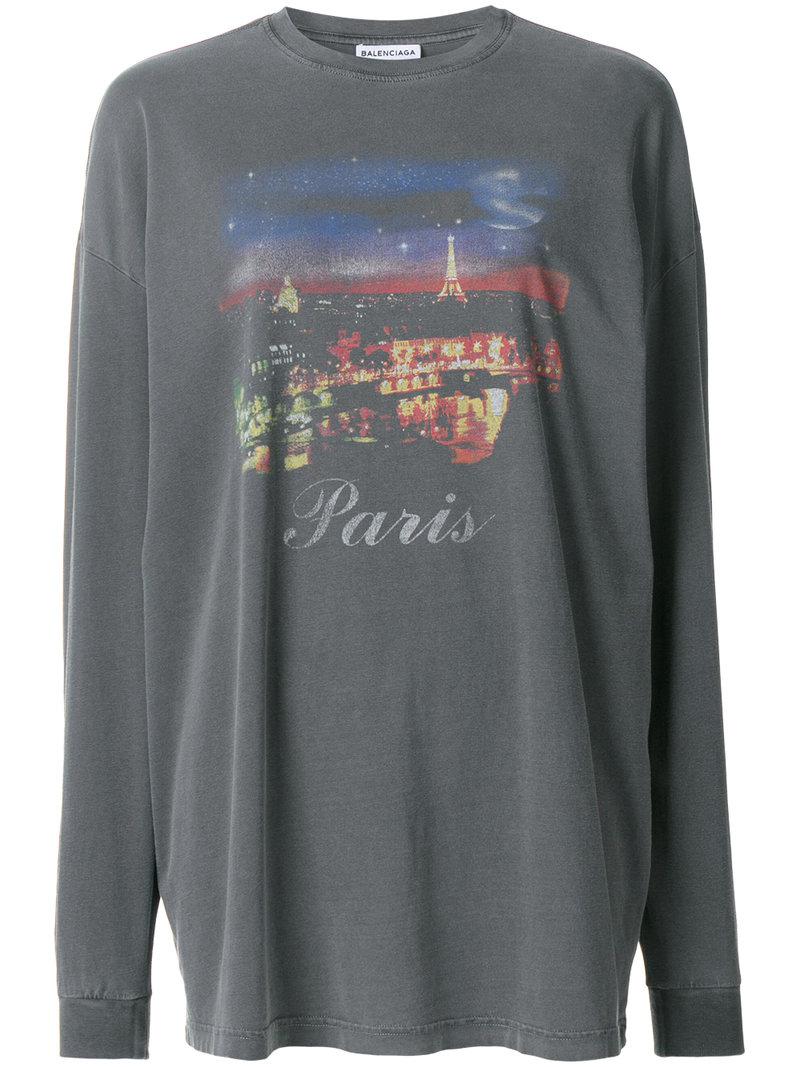 balenciaga sweatshirt womens grey