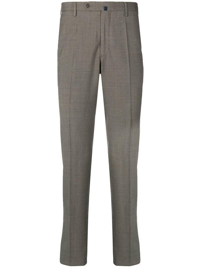 Incotex Houndstooth Straight-leg Trousers in Gray for Men - Lyst