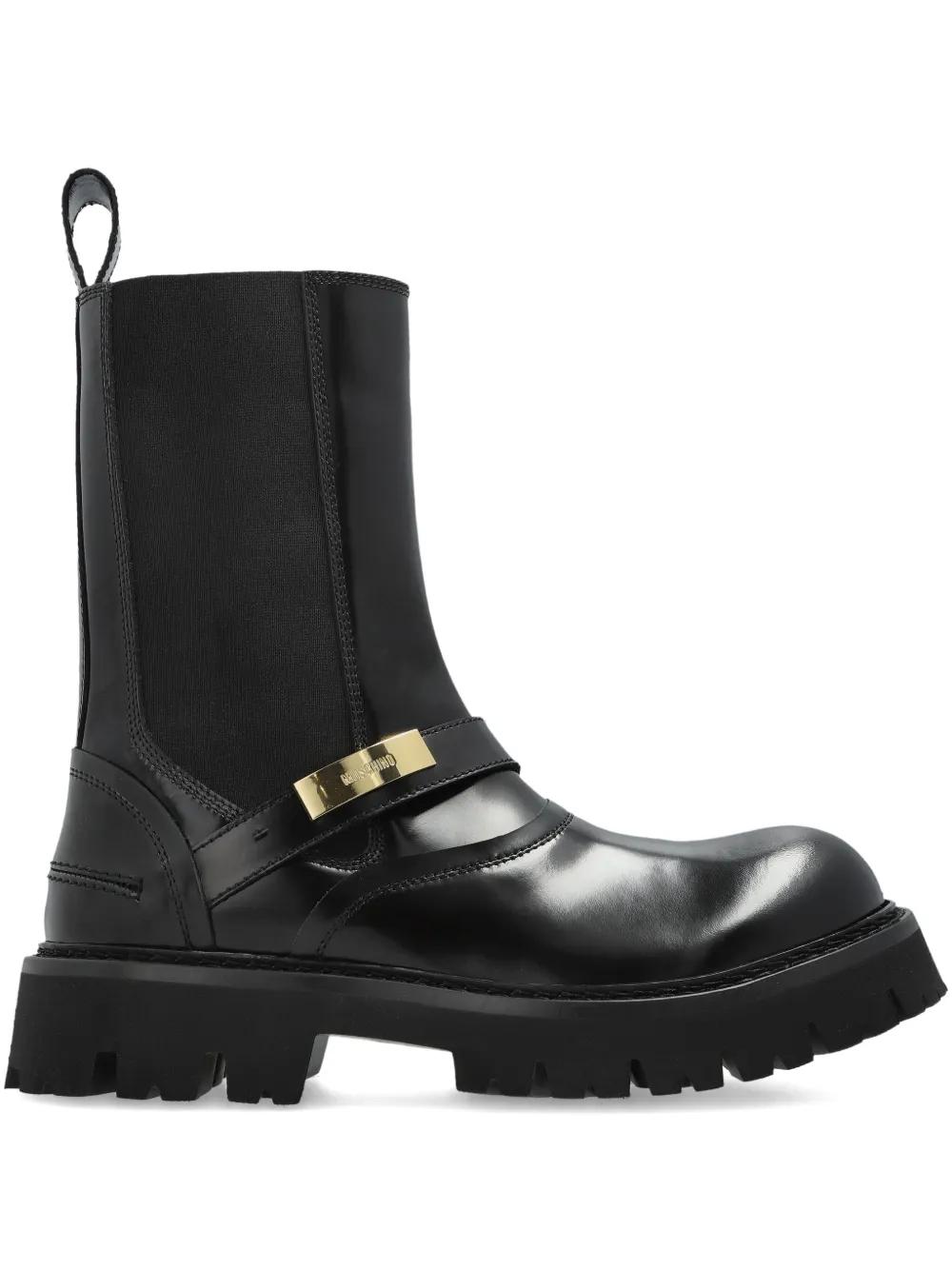 moschino-black-Strap-Detail-
