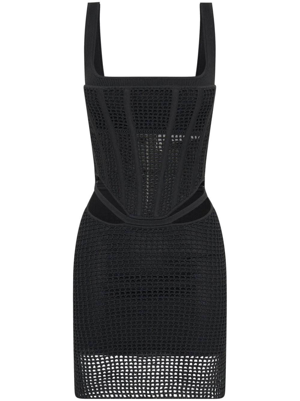Dion Lee corset-style poplin shirtdress - Neutrals