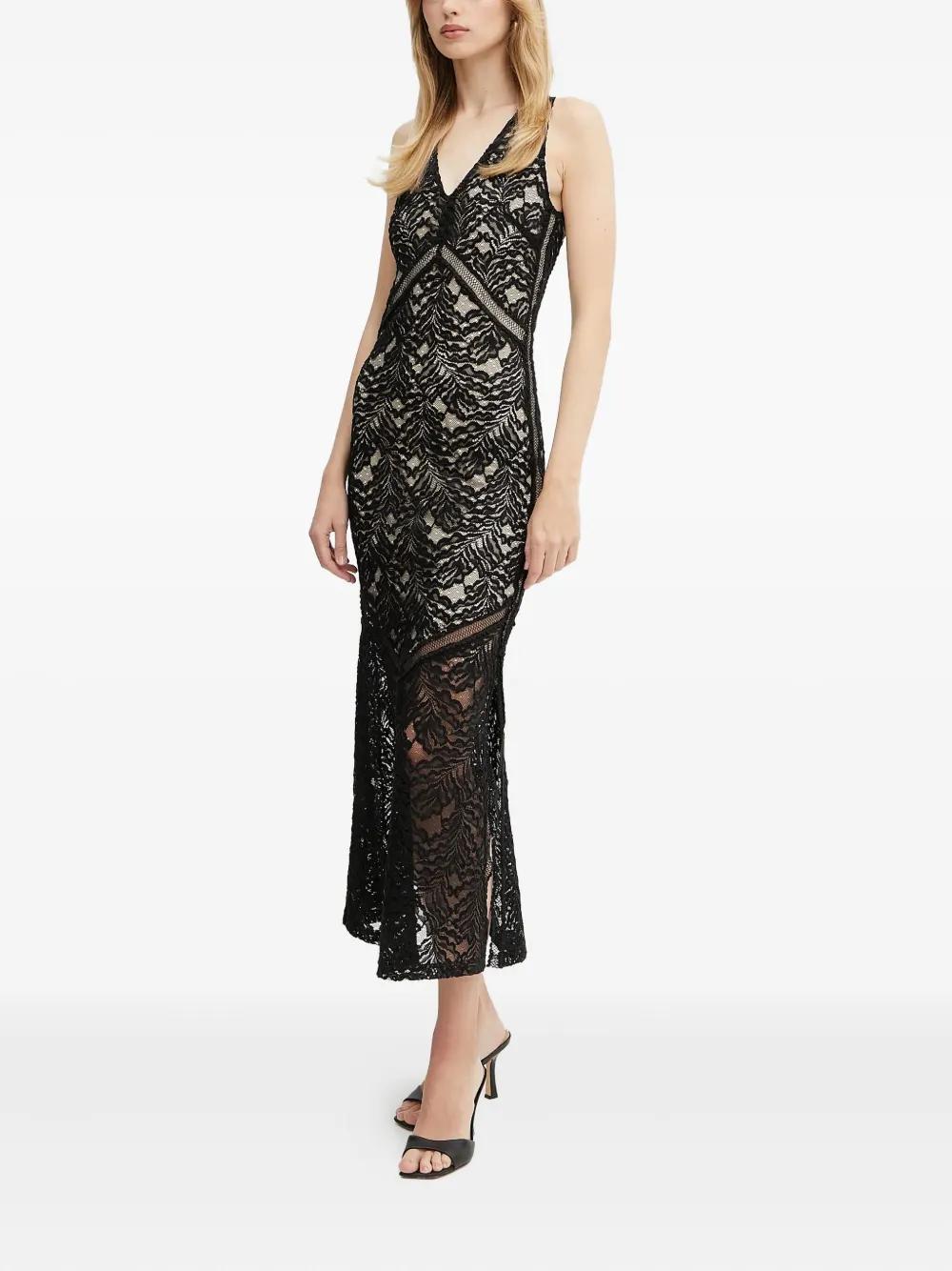 Playera Guess GUESS Illusion Vestido De Encaje Con Cuello Halter