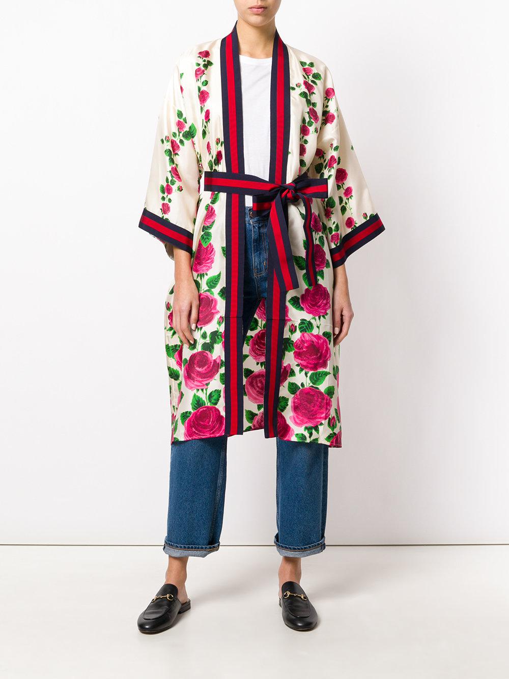 Gucci Rose Garden Silk Kimono | Lyst