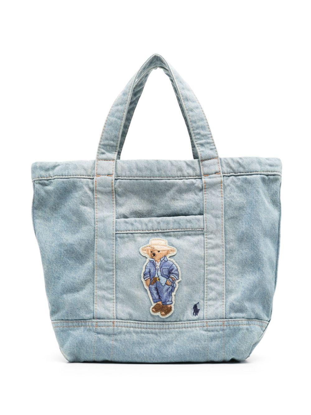 Polo Ralph Lauren Polo Bear Patch Tote Bag in Blue Lyst UK