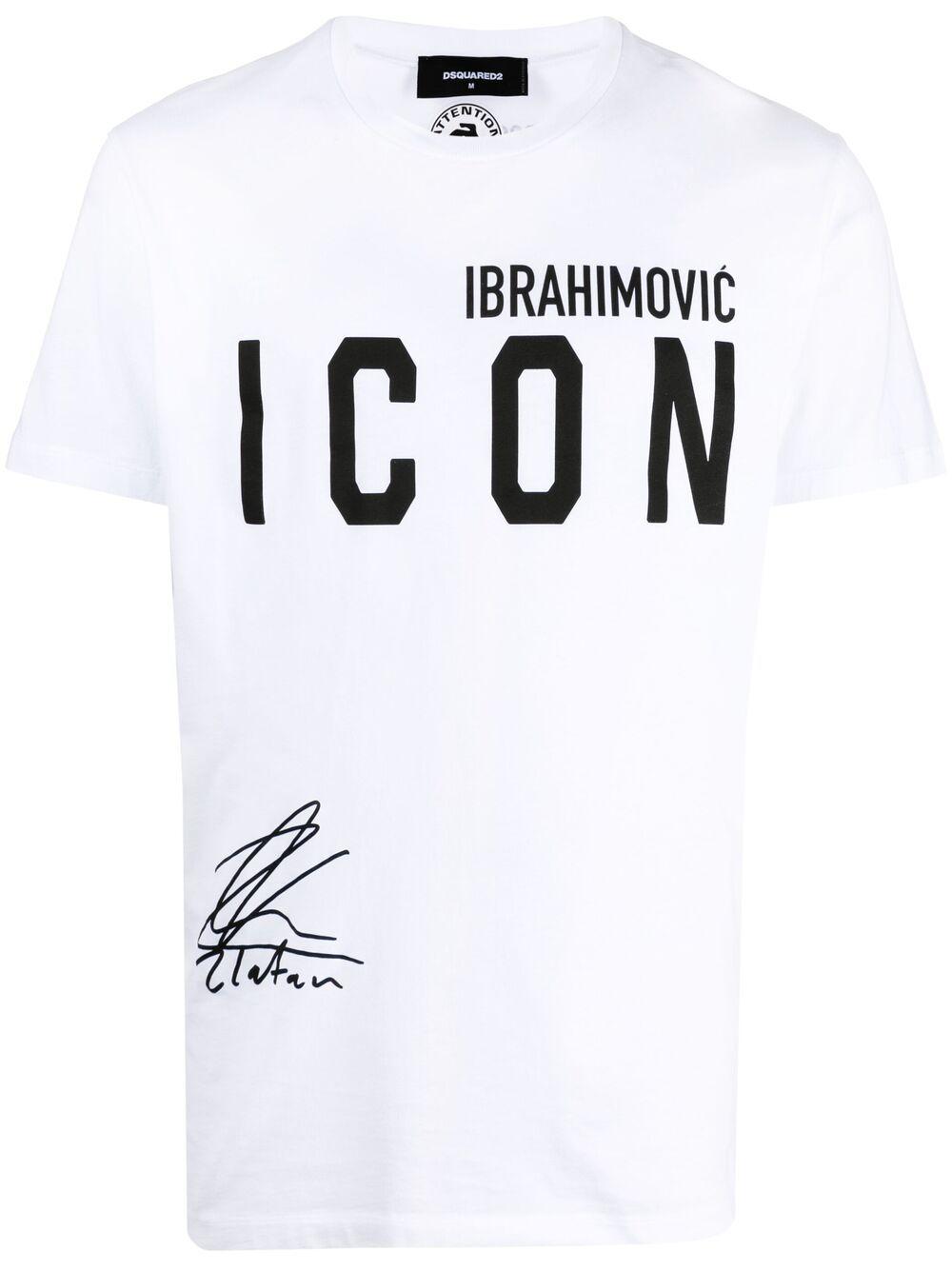 DSquared² X Zlatan Ibrahimovic Icon-print T-shirt in White for Men | Lyst  Canada