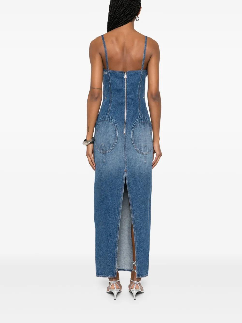 JEAN PAUL GAULTIER ゴルチェ ワンピース Denim maxi 966215 Jean Paul Gaultier Denim Maxi Dress in Blue | Lyst