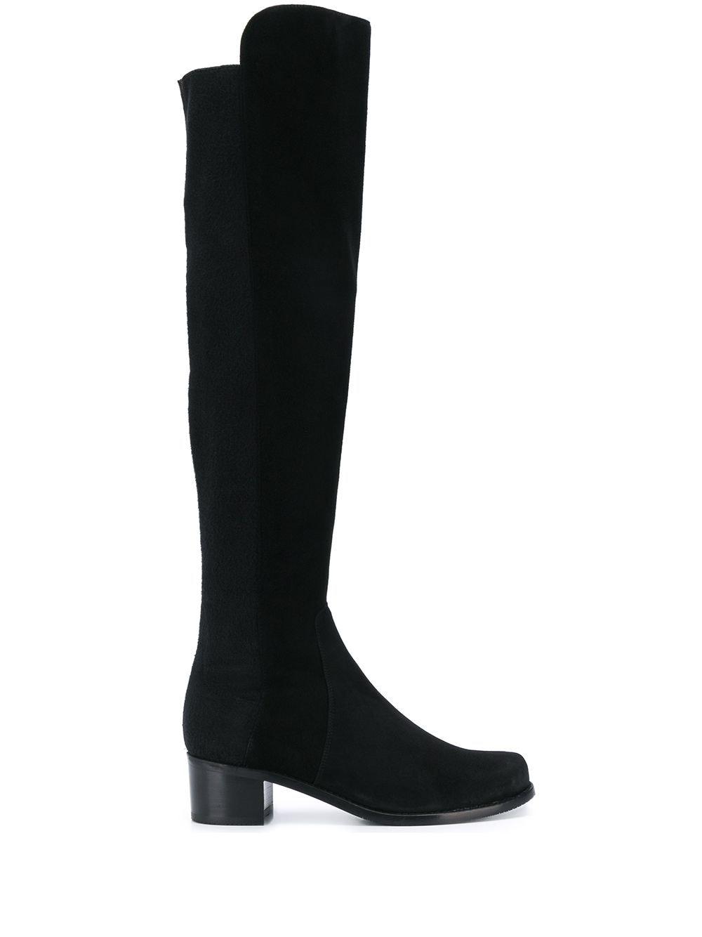 Stuart Weitzman 5050 Suede Over-The-Knee Boots in Black Suede (Black ...